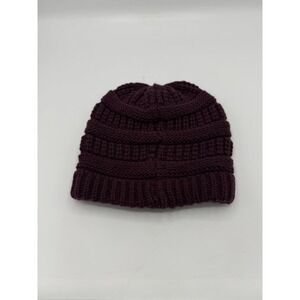 Modena Knit  Beanie Burgundy Y2K Boho Hippie Urban Outdoors Hipster Ski